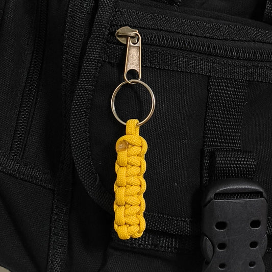 Custom Paracord Keyring: One Colour Cobra Knot - Choose Your Favourite Colour - Handmade Accessory