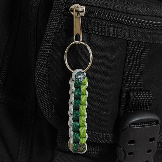 Custom Paracord Keyring: Three Colours Square Knot - Choose Your Favourite Colours - Handmade Accessory