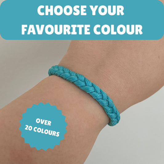 Custom Adjustable Paracord Braided Wristband: One Colour - Choose Your Favourite Colour – Handmade