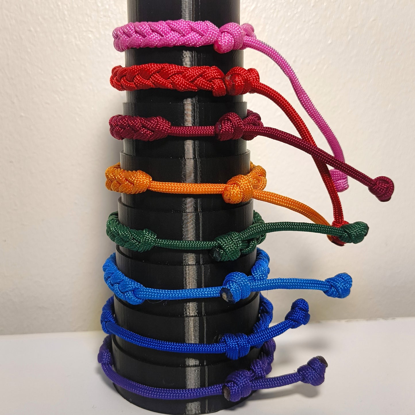 Custom Adjustable Paracord Braided Wristband: One Colour - Choose Your Favourite Colour – Handmade