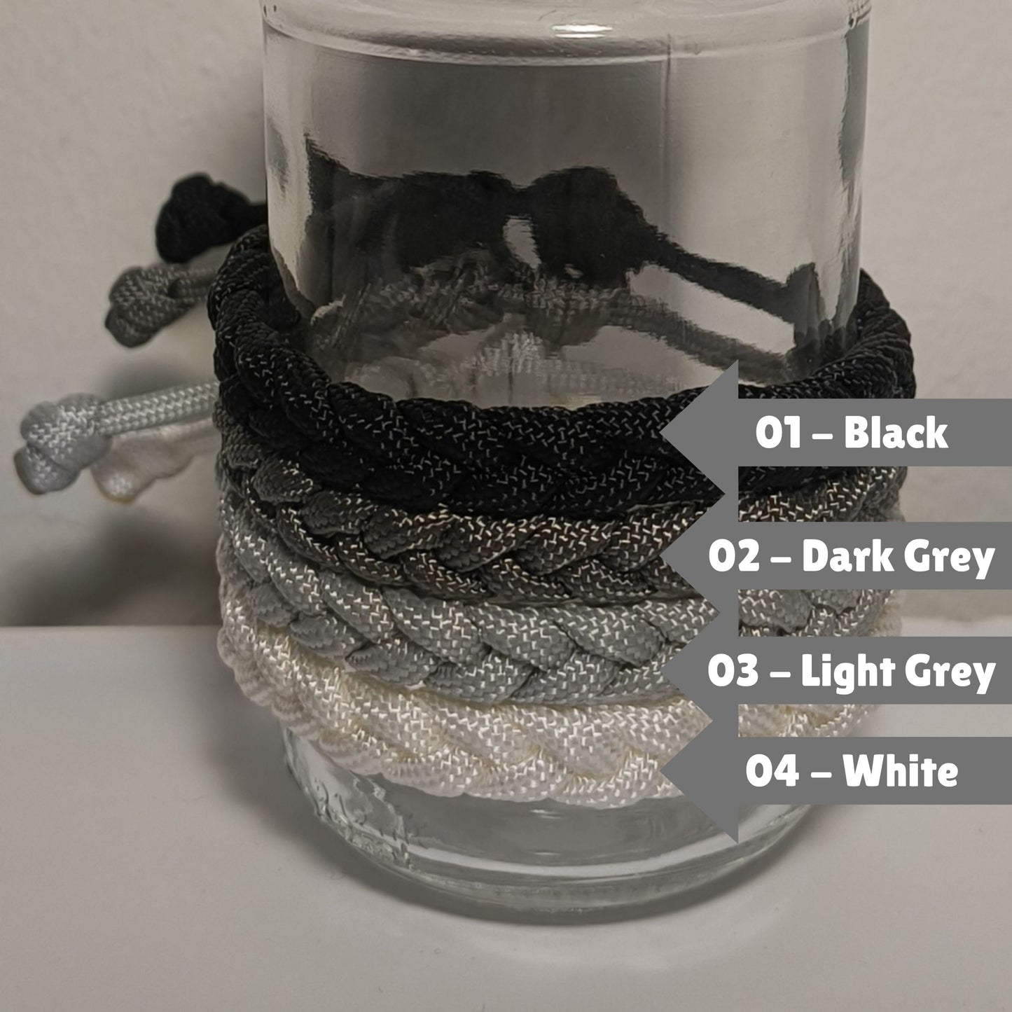 Custom Adjustable Paracord Braided Wristband: One Colour - Choose Your Favourite Colour – Handmade