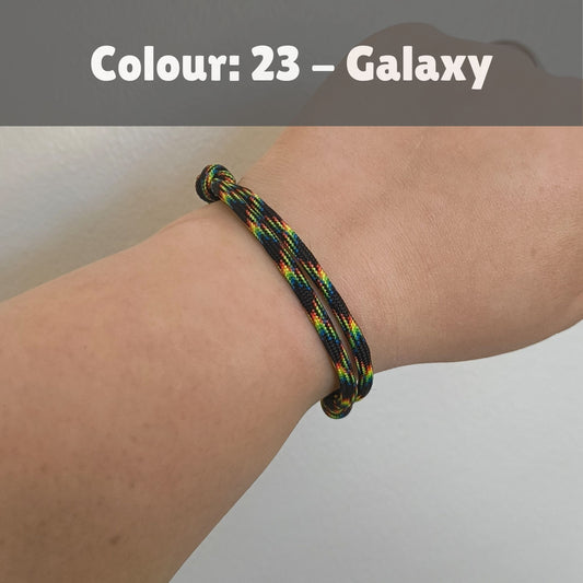 Custom Adjustable Paracord Wristband: One Colour - Choose Your Favourite Colour – Handmade