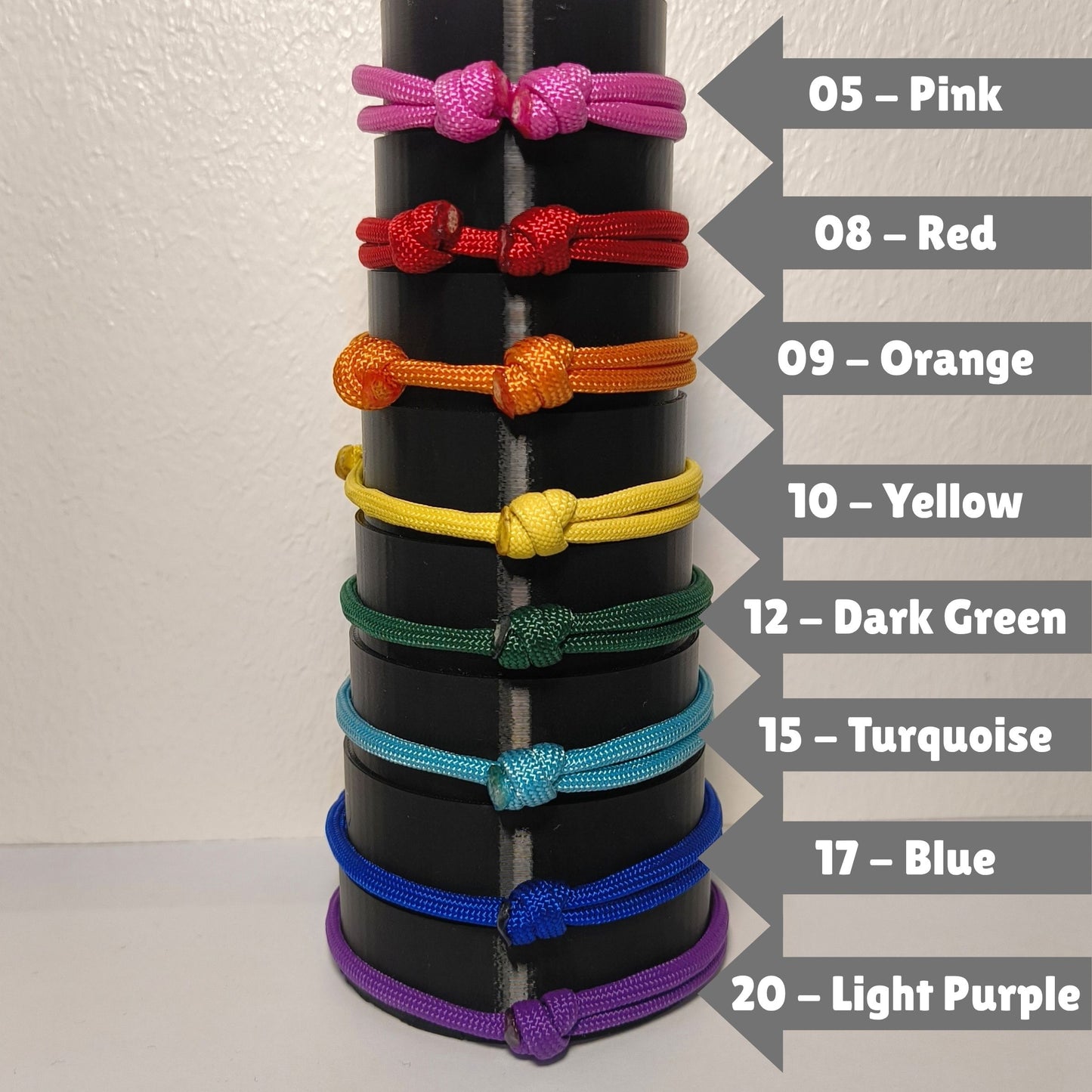 Custom Adjustable Paracord Wristband: One Colour - Choose Your Favourite Colour – Handmade