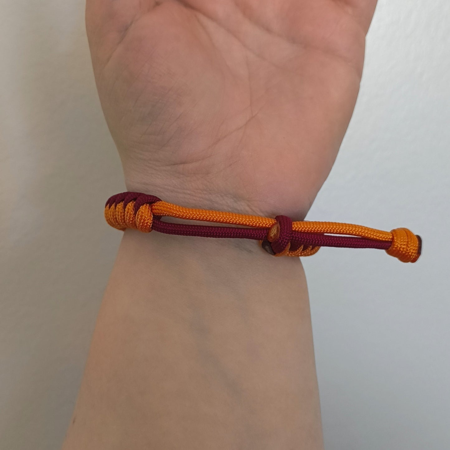 Custom Adjustable Paracord Wristband Snake-Knot: Two Colours - Choose Your Favourite Colour – Handmade