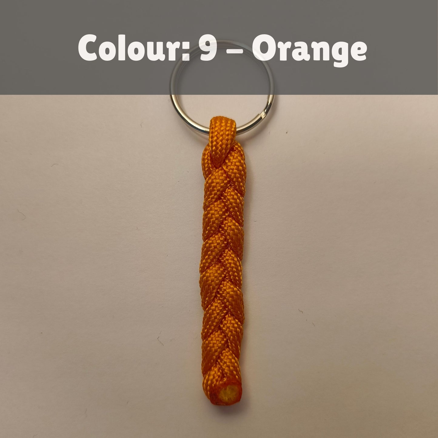 Custom Paracord Keyring: One Colour Braid  - Choose Your Favourite Colour - Handmade Accessory