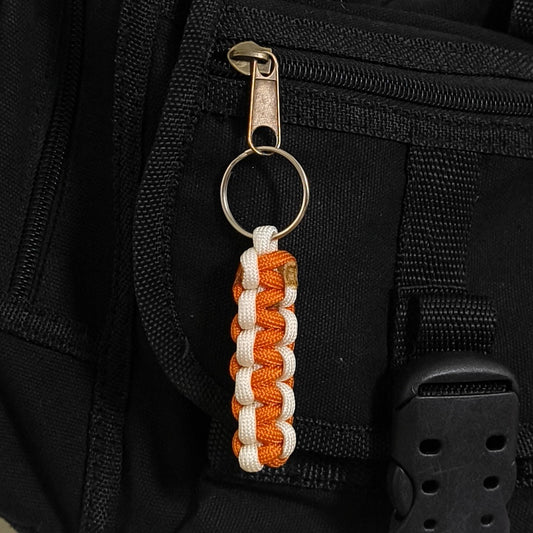 Custom Paracord Keyring: Two Colours Cobra Knot - Choose Your Favourite Colours - Handmade Accessory