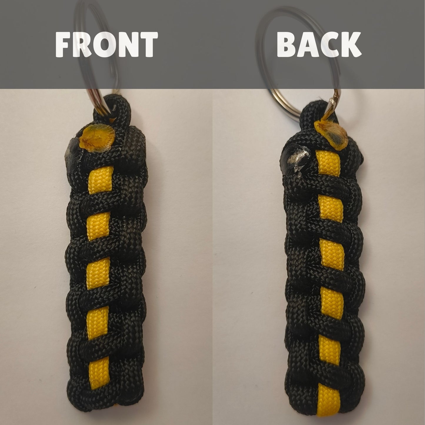 Custom Paracord Keyring: Cobra Knot with Accent Colour - Choose Your Favourite Colours - Handmade Accessory