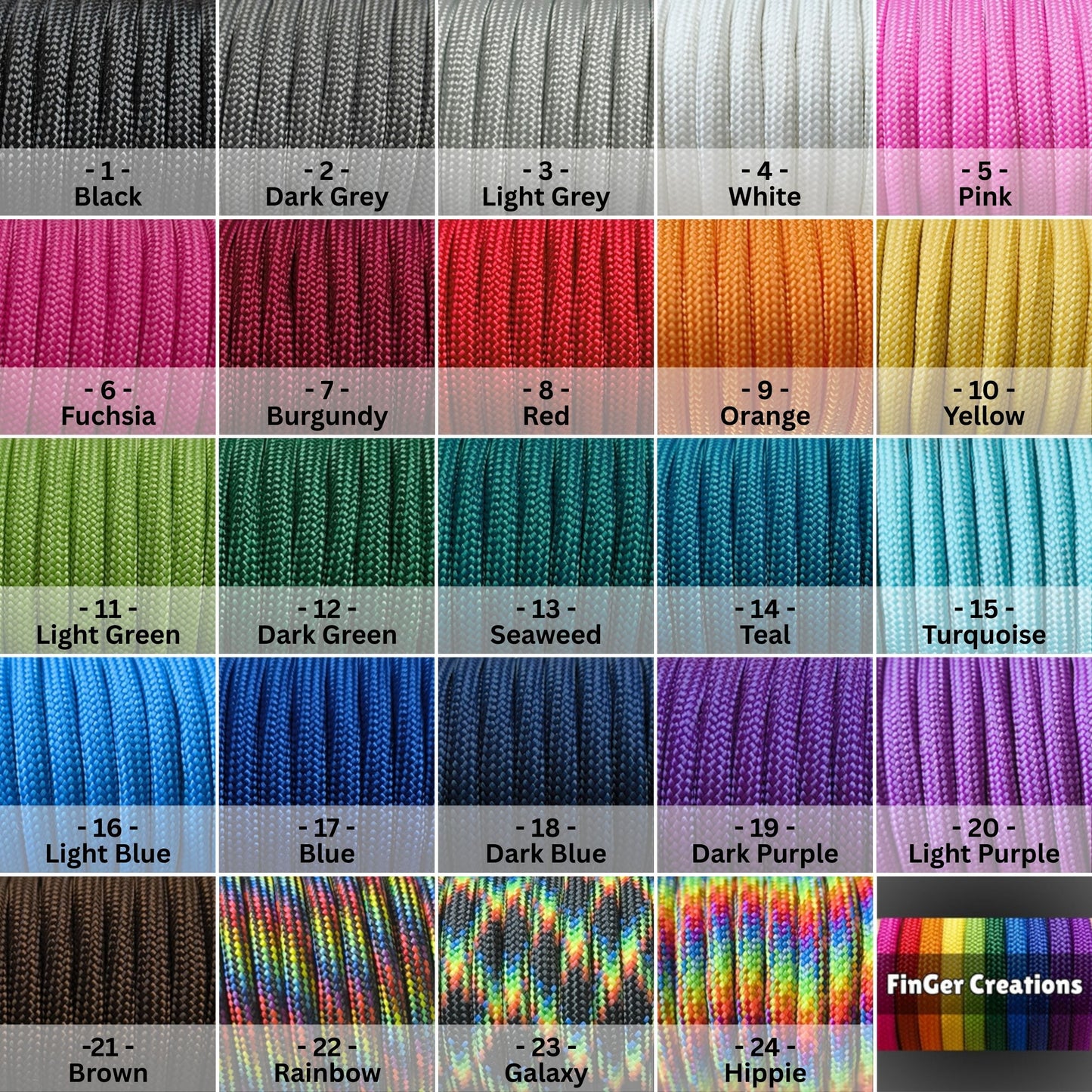 Custom Paracord Keyring: One Colour Braid  - Choose Your Favourite Colour - Handmade Accessory