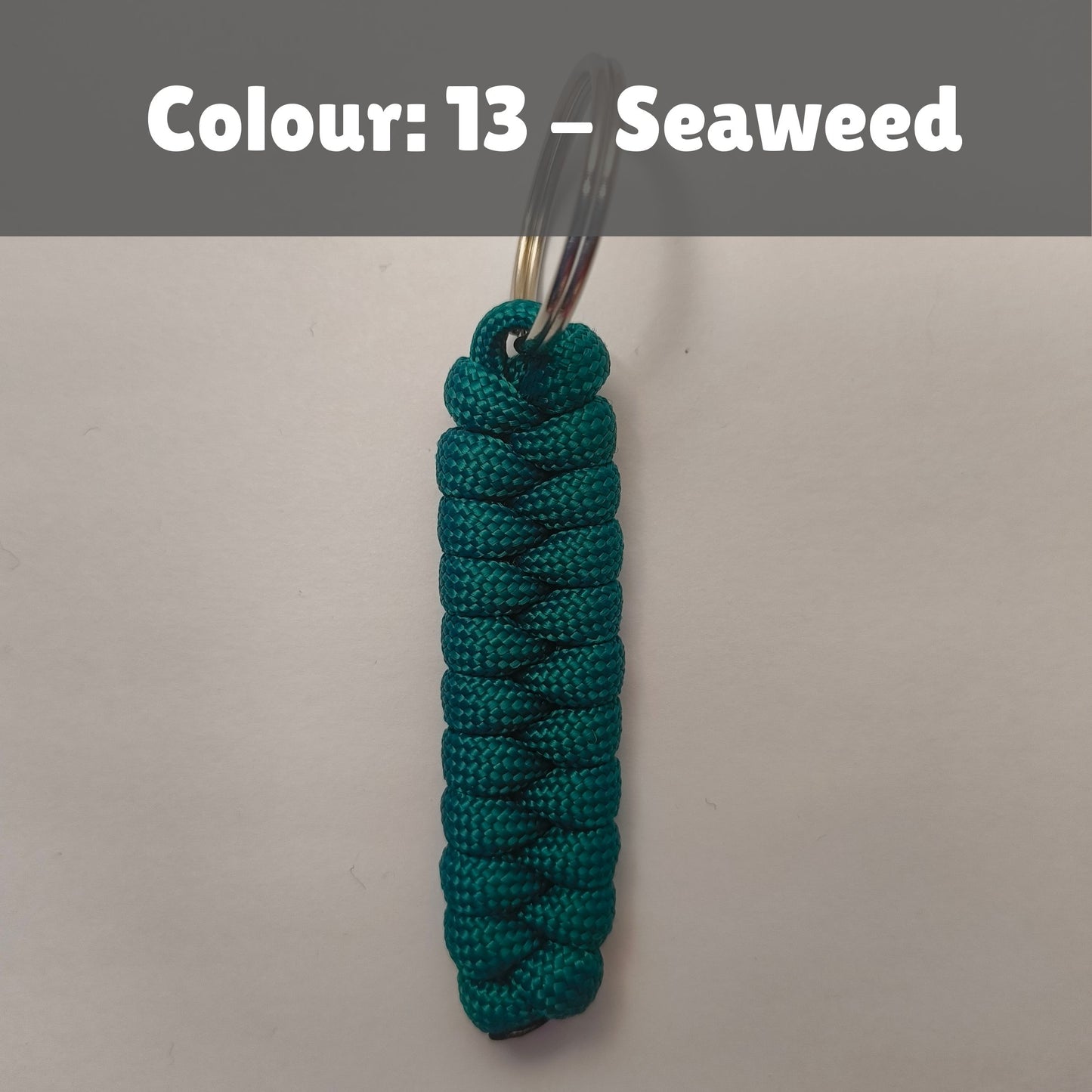 Custom Paracord Keyring: One Colour Fishtail Weave - Choose Your Favourite Colour - Handmade Accessory