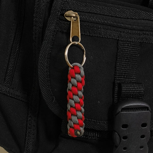 Custom Paracord Keyring: Two Colours Round Knot - Choose Your Favourite Colours - Handmade Accessory