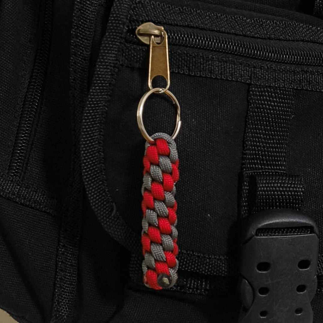 Custom Paracord Keyring: Two Colours Round Knot - Choose Your Favourite Colours - Handmade Accessory