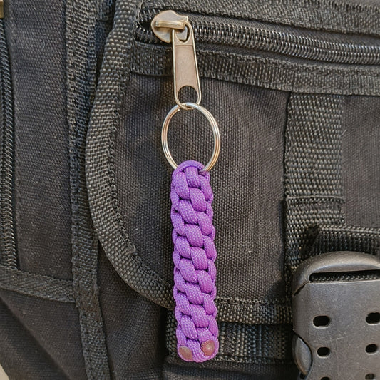 Custom Paracord Keyring: One Colour Round Knot - Choose Your Favourite Colour - Handmade Accessory