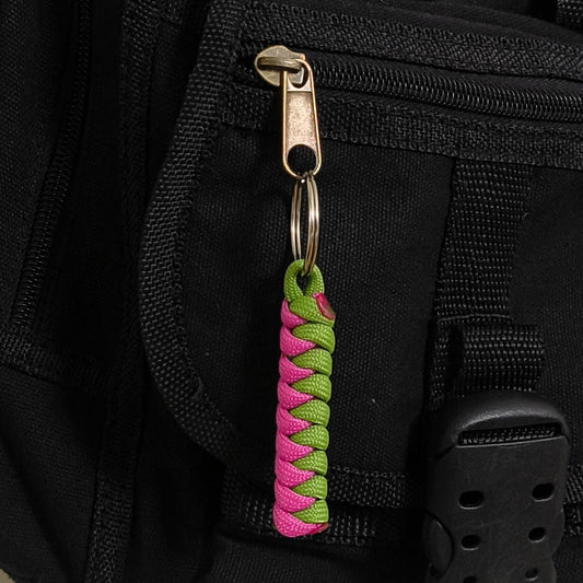 Custom Paracord Keyring: Two Colours Snake Knot - Choose Your Favourite Colours - Handmade Accessory
