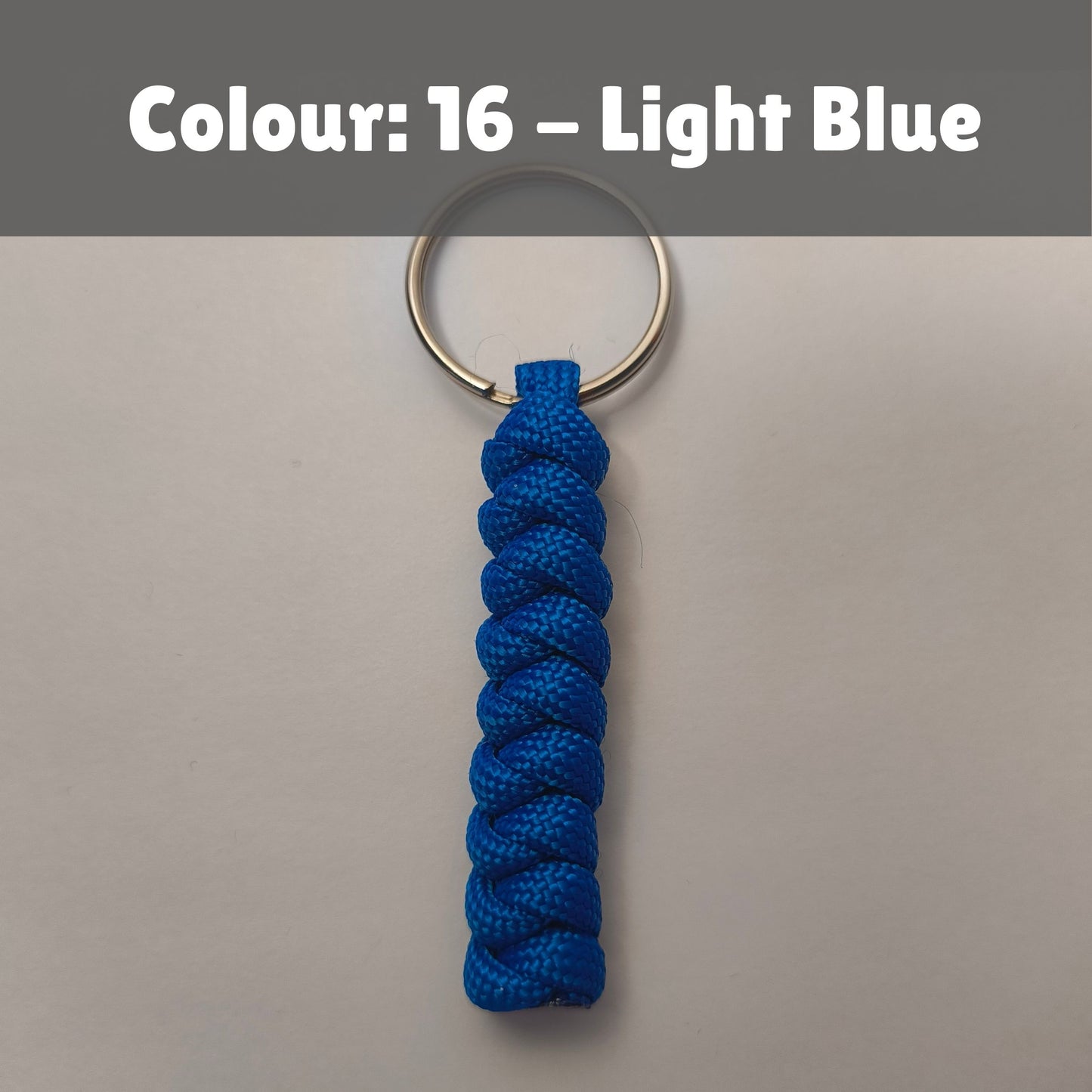 Custom Paracord Keyring: One Colour Snake Knot  - Choose Your Favourite Colour - Handmade Accessory