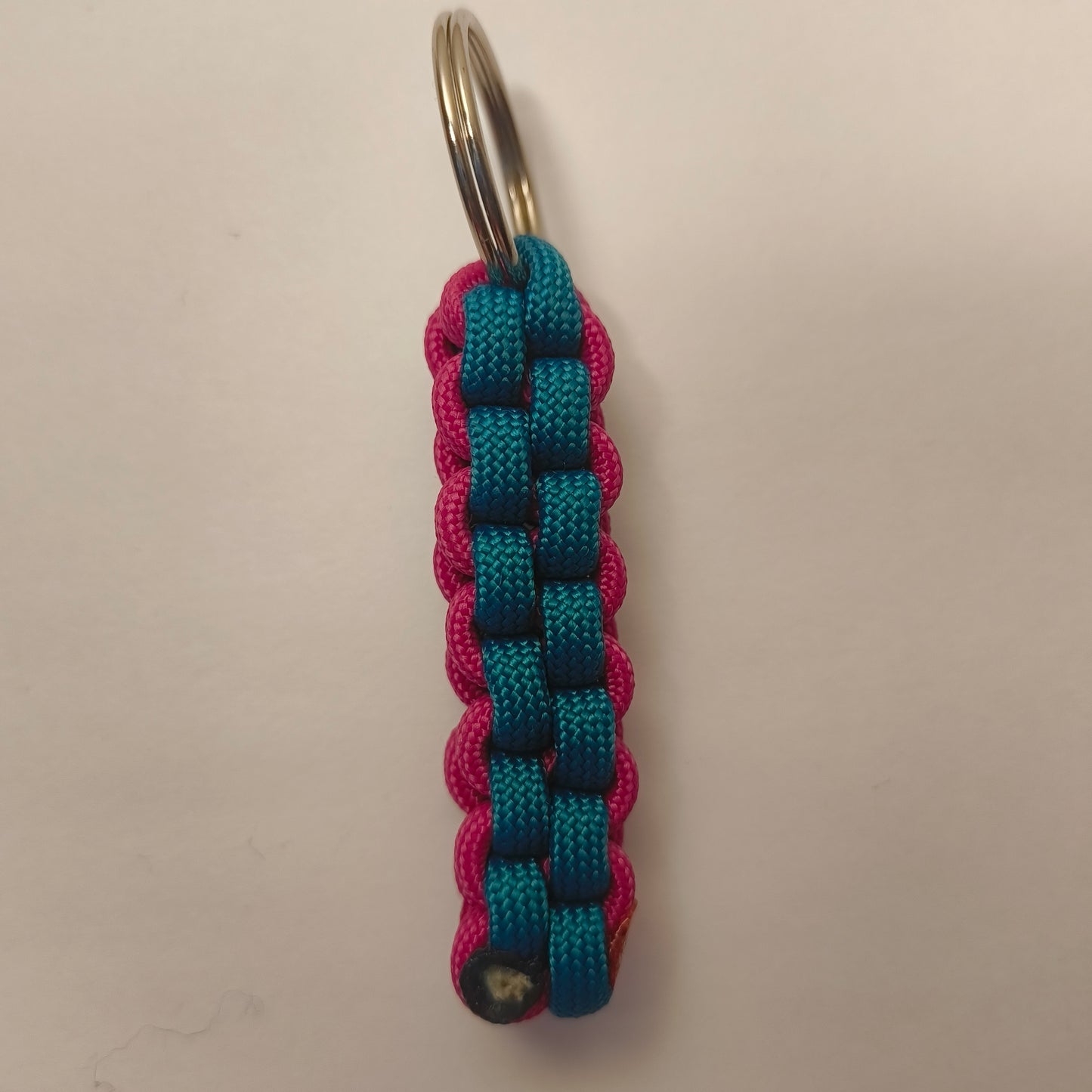 Custom Paracord Keyring: Two Colours Square Knot - Choose Your Favourite Colours - Handmade Accessory