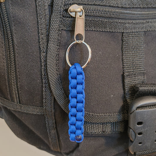 Custom Paracord Keyring: One Colour Square Knot - Choose Your Favourite Colour - Handmade Accessory
