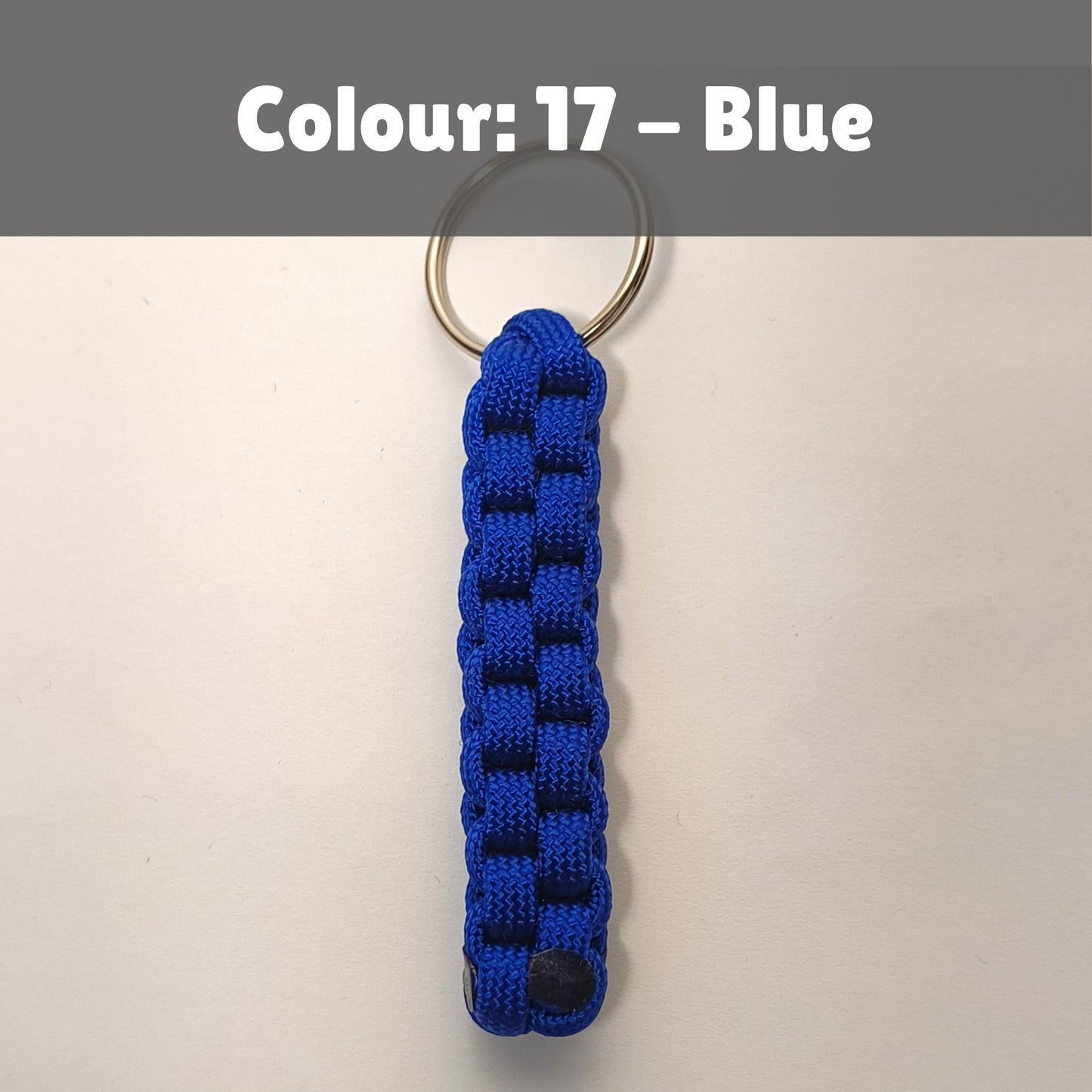 Custom Paracord Keyring: One Colour Square Knot - Choose Your Favourite Colour - Handmade Accessory