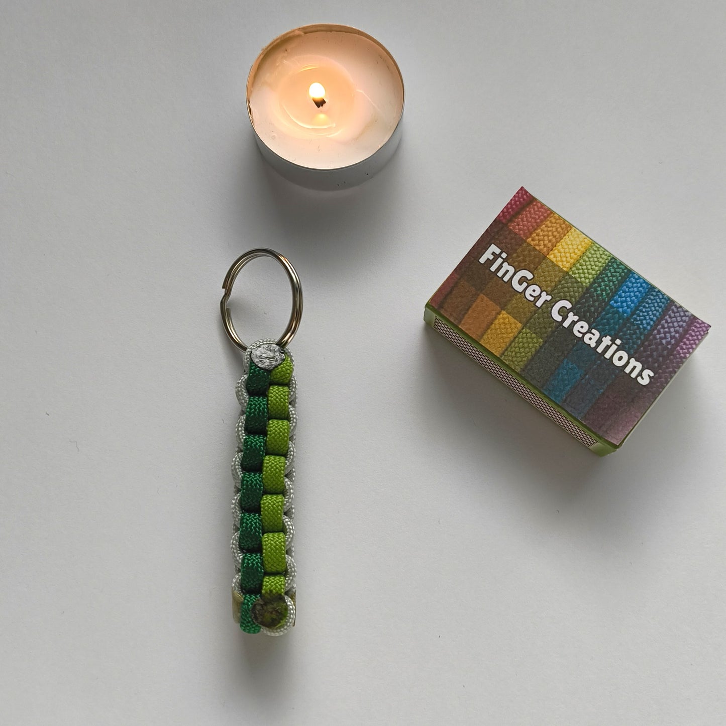 Custom Paracord Keyring: Three Colours Square Knot - Choose Your Favourite Colours - Handmade Accessory